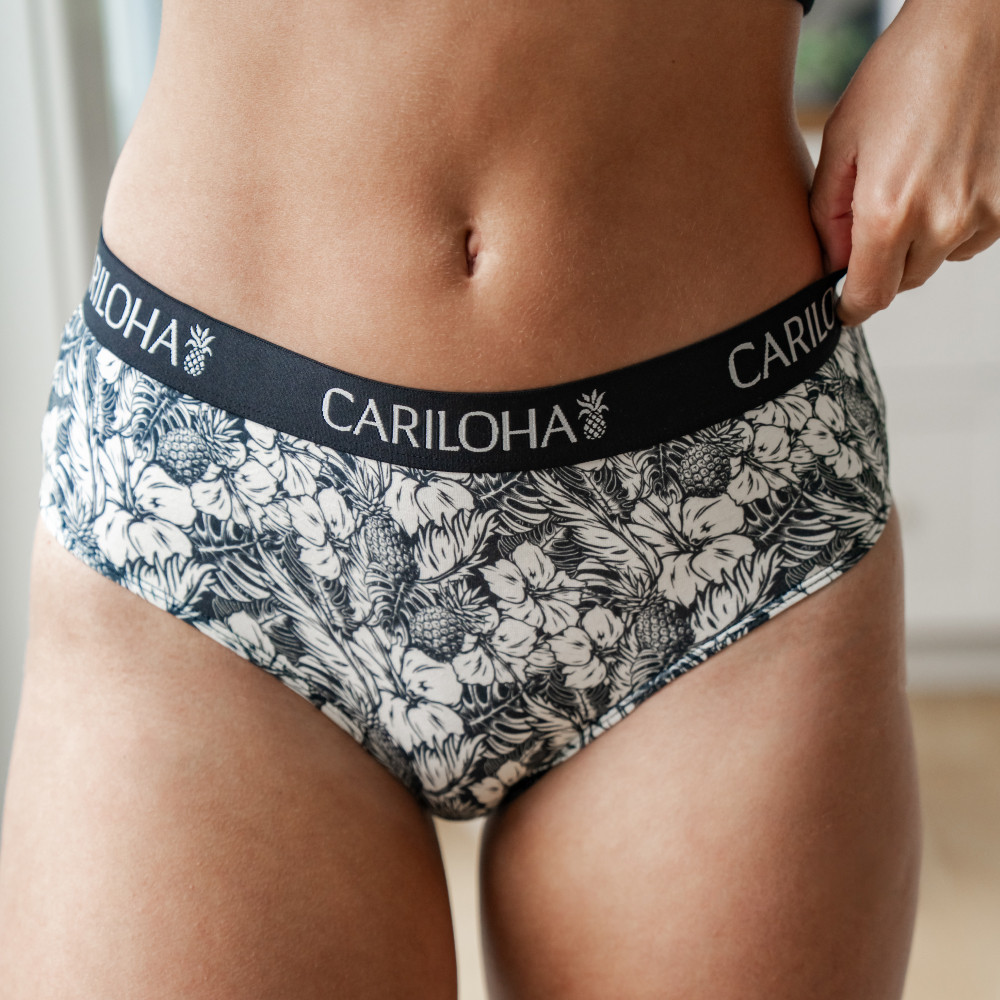 Women's Bamboo/Cotton High Leg Brief Style Underwear Black Color - 3-pack main image 1