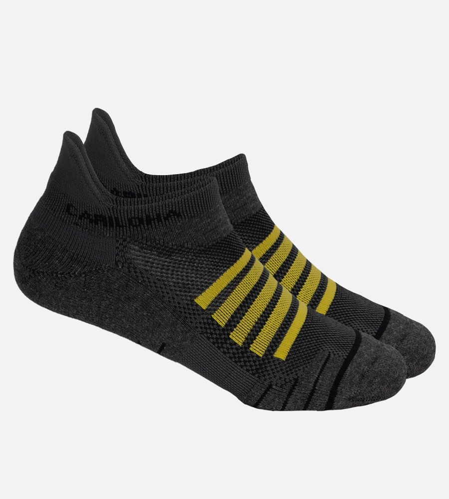 Bamboo Tab Athletic Sock Carbon Heather/ Mint
