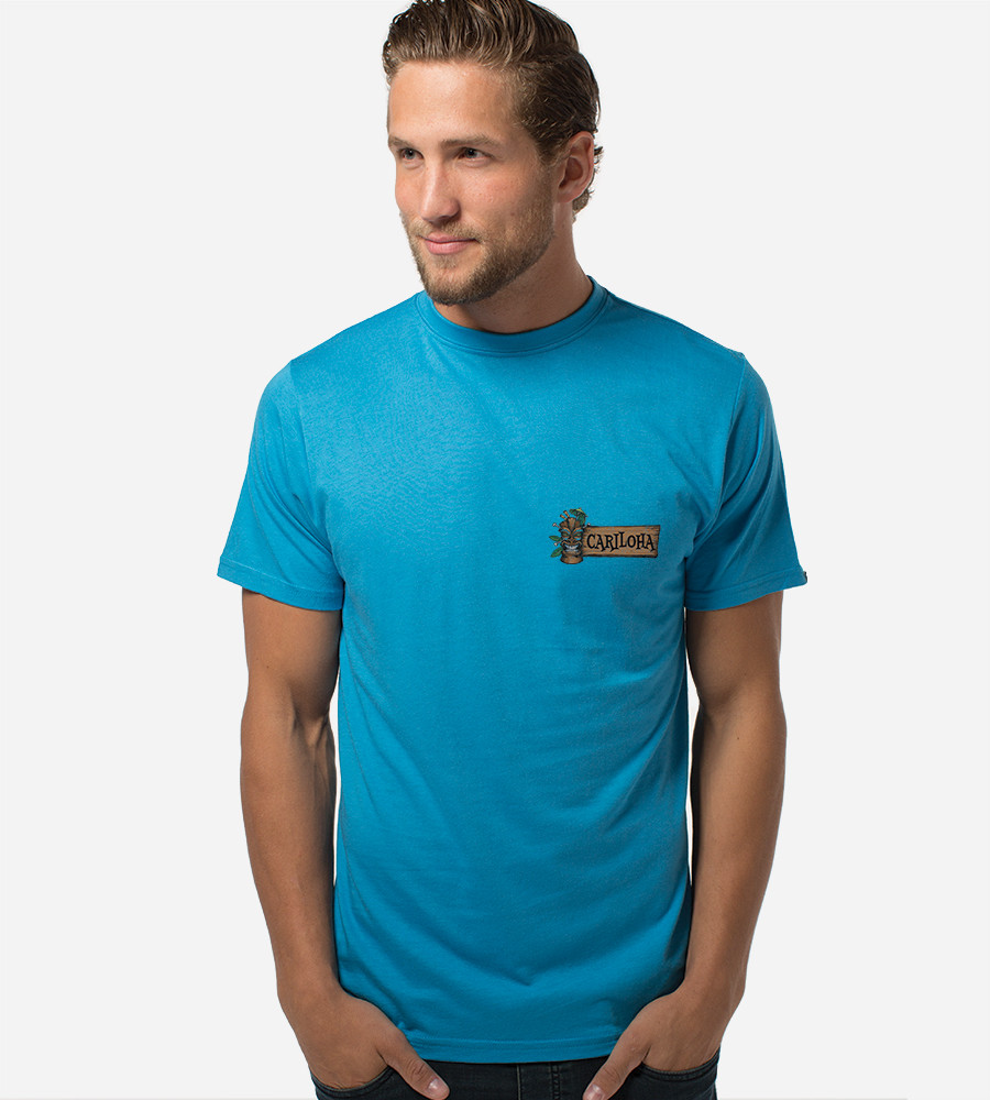Bamboo Crew Tee - Voodoo Lounge - Caribbean Blue