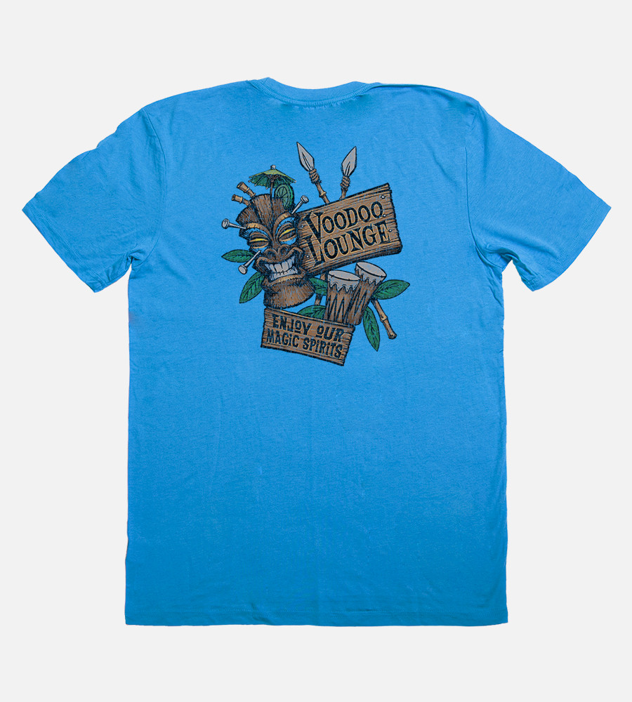 Bamboo Crew Tee - Voodoo Lounge - Caribbean Blue