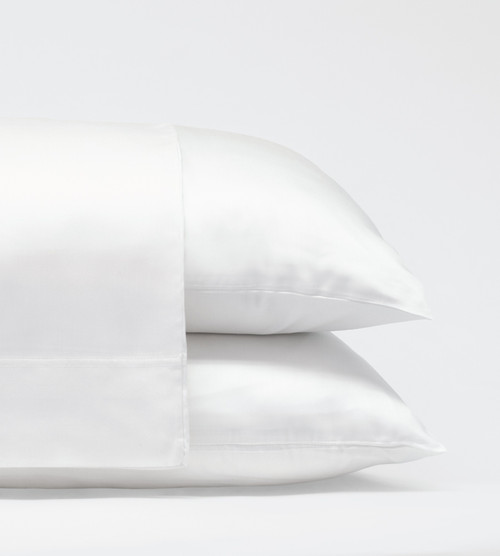 white classic bamboo pillowcase set