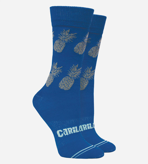 women's pineapple royal bamboo trouser socks