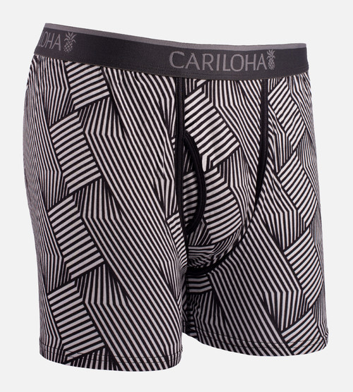 Bamboo Boxer Briefs - Black & White Geometric