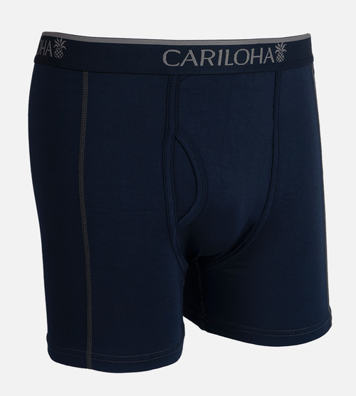 front view of navy boxers