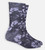 Gray Floral crew sock