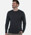 men's charcoal bamboo long sleeve crew tee