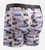 back view of vintage beach print boxers