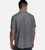 back view of guy wearing harbor gray button-up