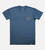 flat front view of comfort crew tee with left chest patch of bamboo room graphic