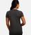 back view of model wearing charcoal crew tee