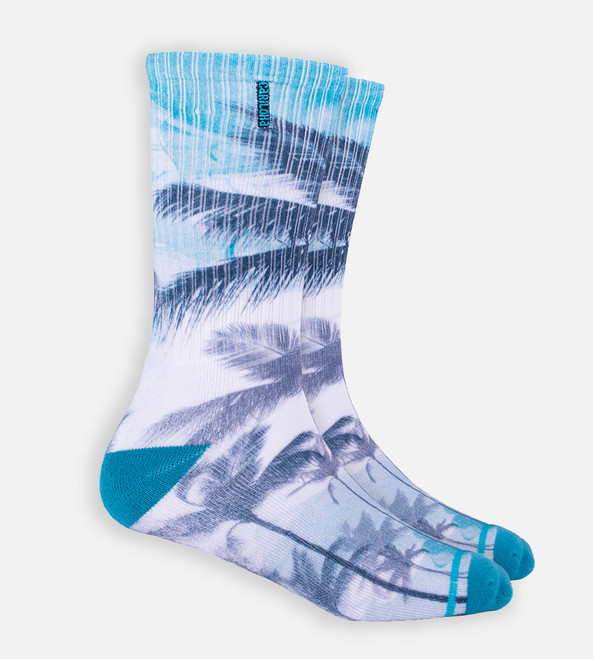 Teal Palms crew sock