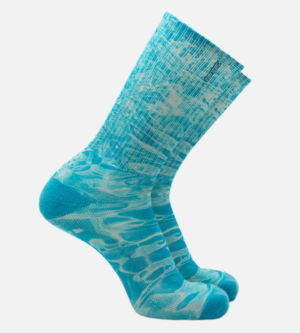 Men's bamboo printed socks featuring a pool reflection design
