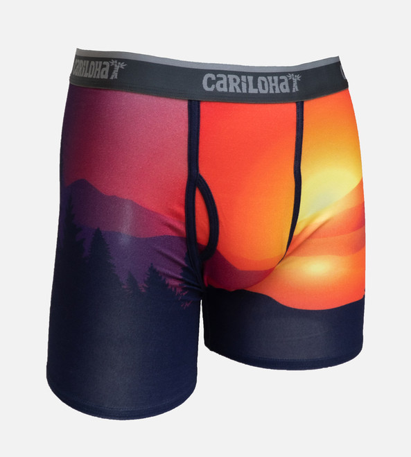front of boxers featuring our alaska scene design