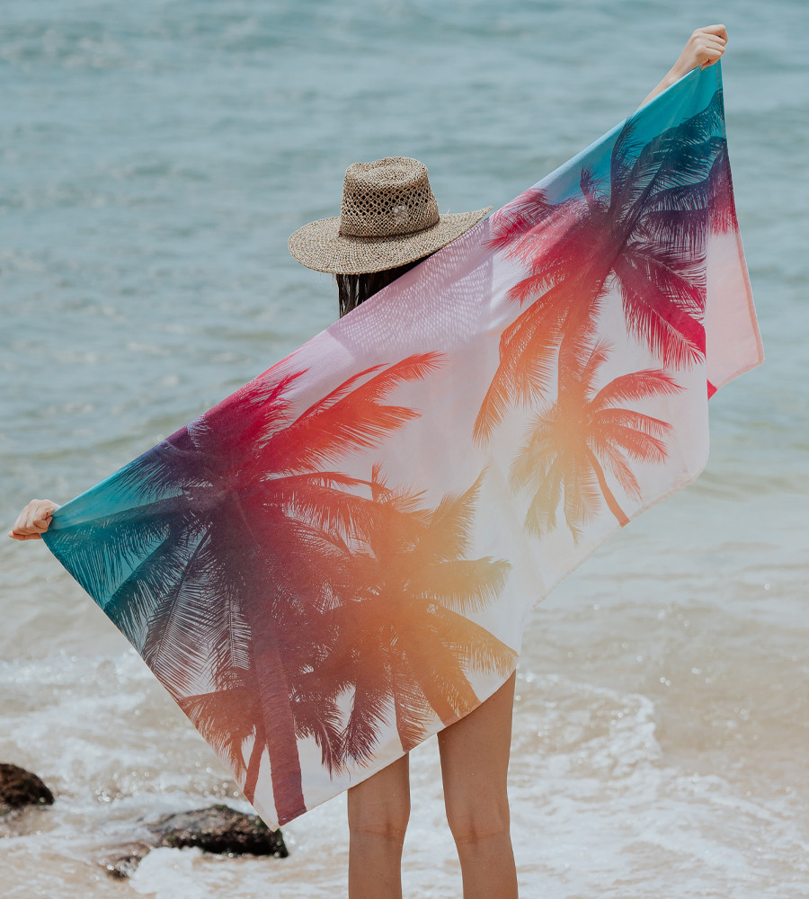 Bamboo Beach Towel Palm Photo