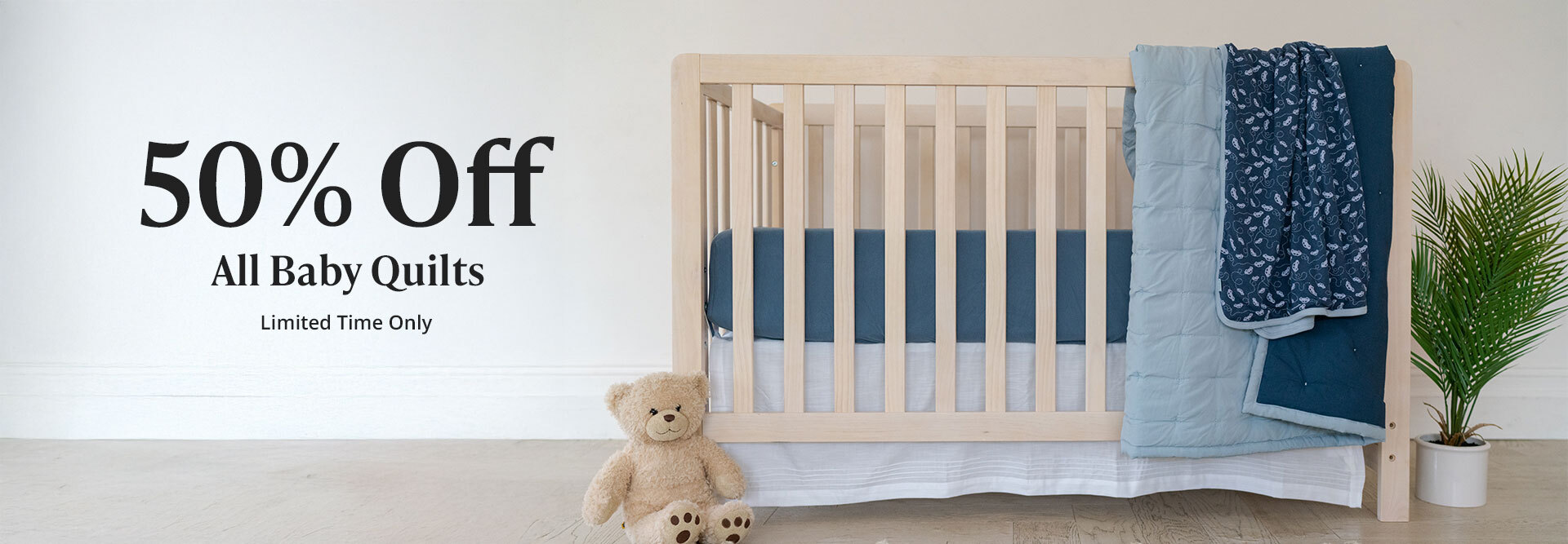 50% off all baby quilts. limited time only