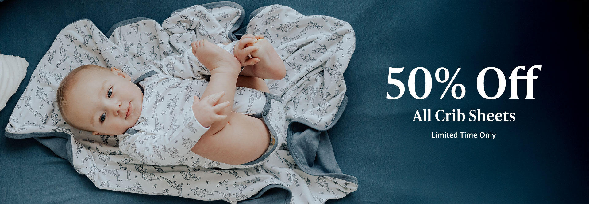 50% off all crib sheets. limited time only