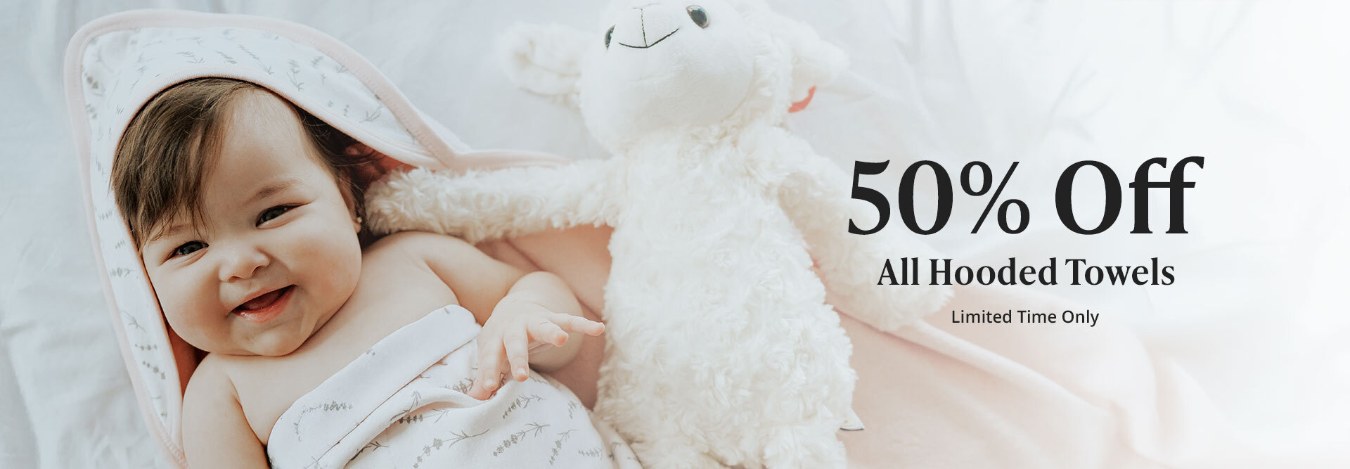 50% off all hooded towels. Limited time only