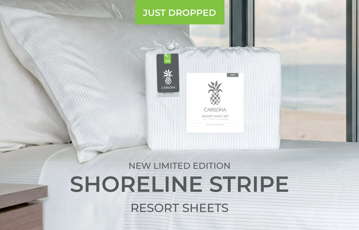 just dropped. new limited edition shoreline stripe resort sheets