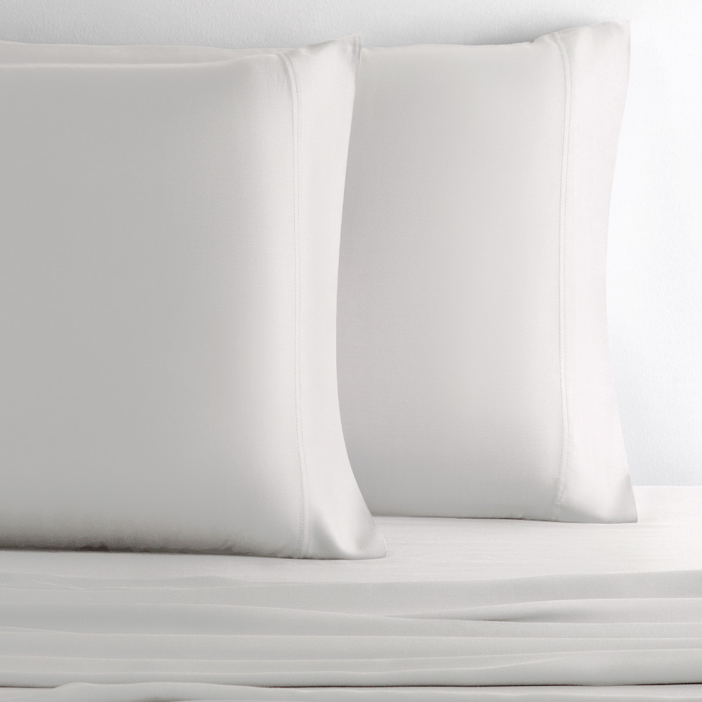 Retreat Bamboo Pillowcase Set - Coastal Grey/White Merrow