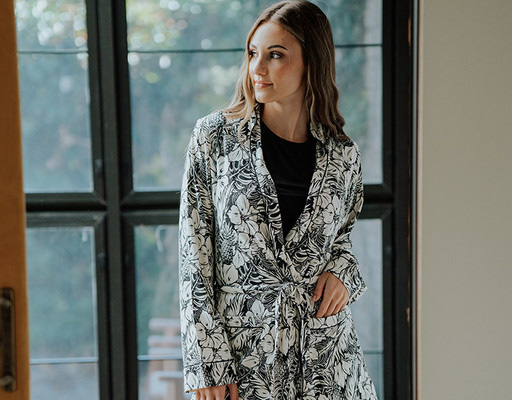 woman wearing cariloha sleepwear