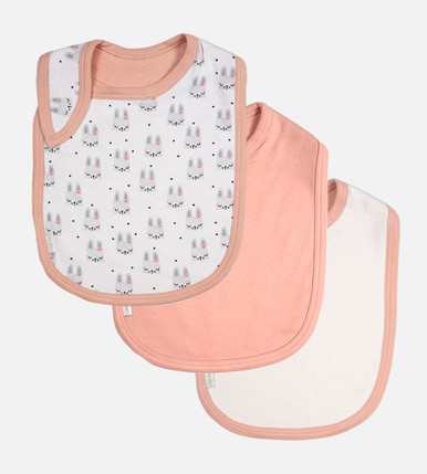 bibiy BELOISETOP ホワイト Bamboo Bib Set - Bunny Dreamy White