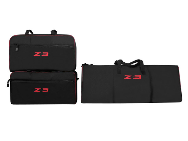 BMW Z3 Roadster Fitted Luggage – 3-Piece Set, Black/Red