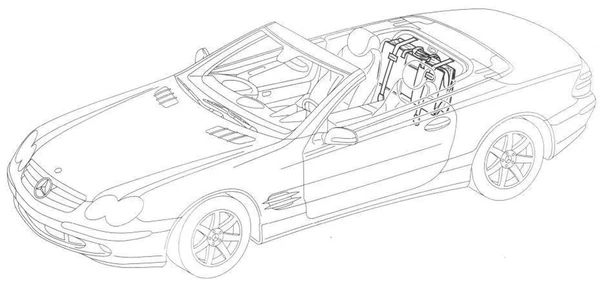 Mercedes-Benz SL R230 Rear Shelf Bag (2003–2012)