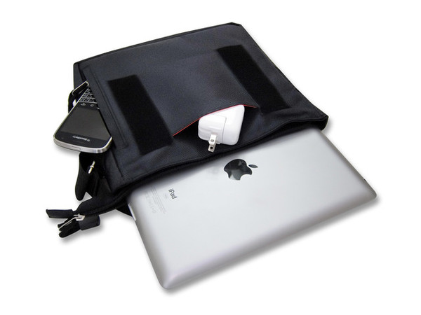Padded Ballistic Nylon Hybrid Travel Case / Mini-Messenger Bag for iPad, Pad 2, iPad 3, iPad 4