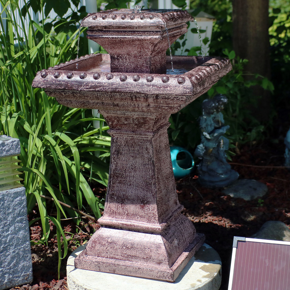 Sunnydaze Richwell Solar On Demand Outdoor Water Fountain