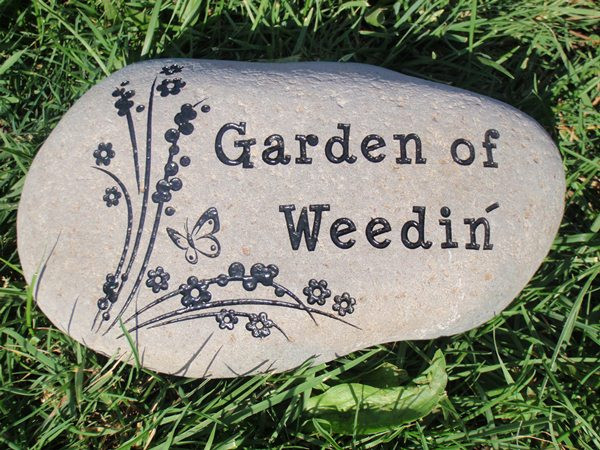 Small Engraved Garden Stones Outdoor Decor