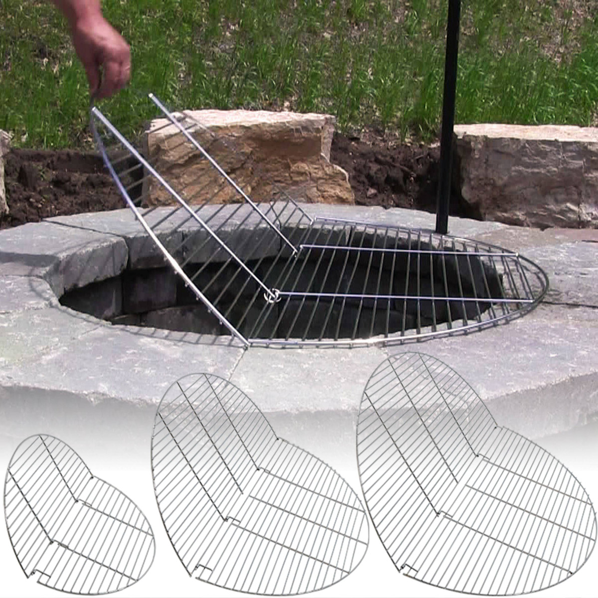 Heavy Duty Chrome Plated Outdoor Bbq Campfire Grill Grate 30 Inch