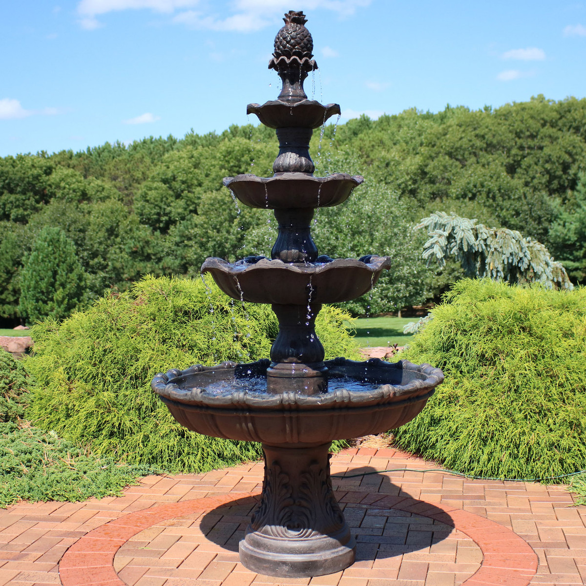 Grand Courtyard Four-Tier Outdoor Fountain