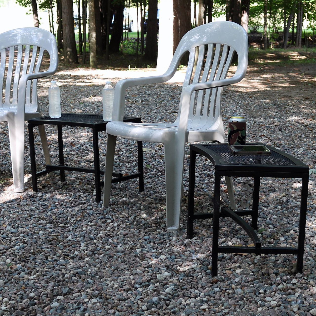 Sunnydaze Black Mesh Patio Side Table Gift Ideas Quick Ship