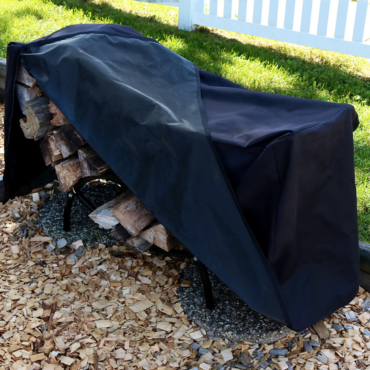 Sunnydaze Curved Firewood Log Rack Indoor Outdoor