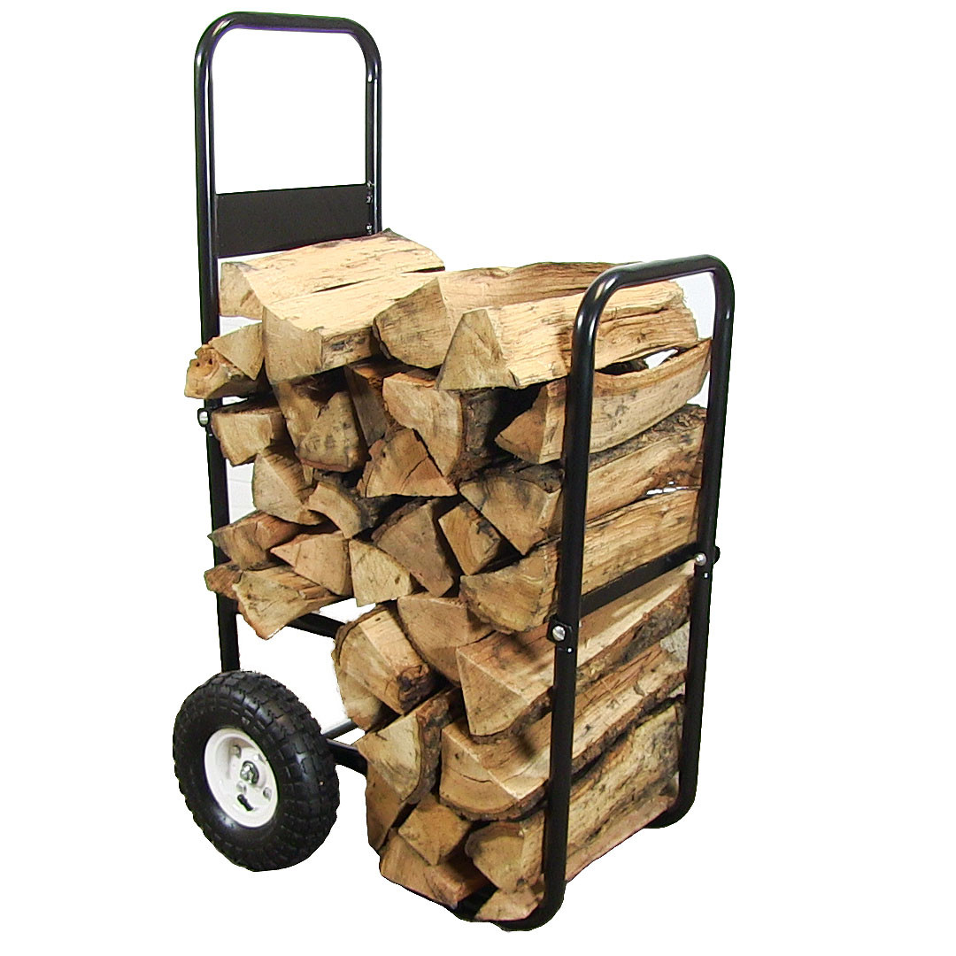 Sunnydaze Firewood Log Cart with Wheels