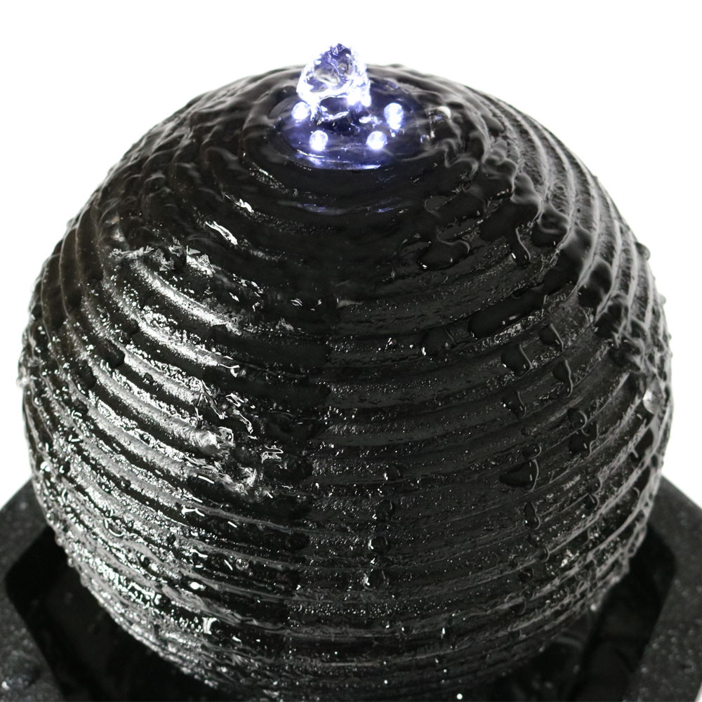 Sunnydaze Pedestal And Ball Solar With Battery Backup Fountain
