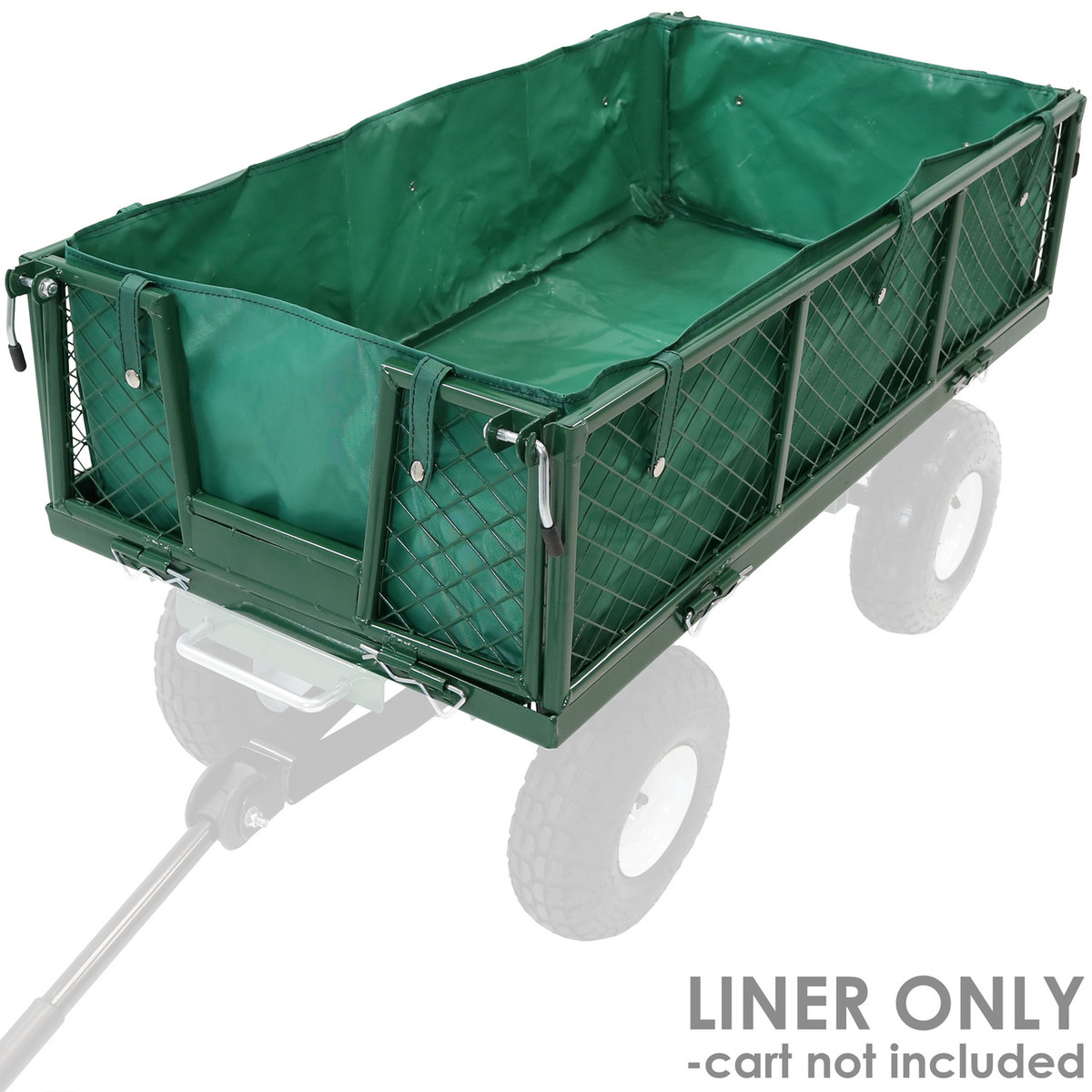 Includes Liner Only Sunnydaze Heavy-Duty Dumping Utility Cart Liner Green 