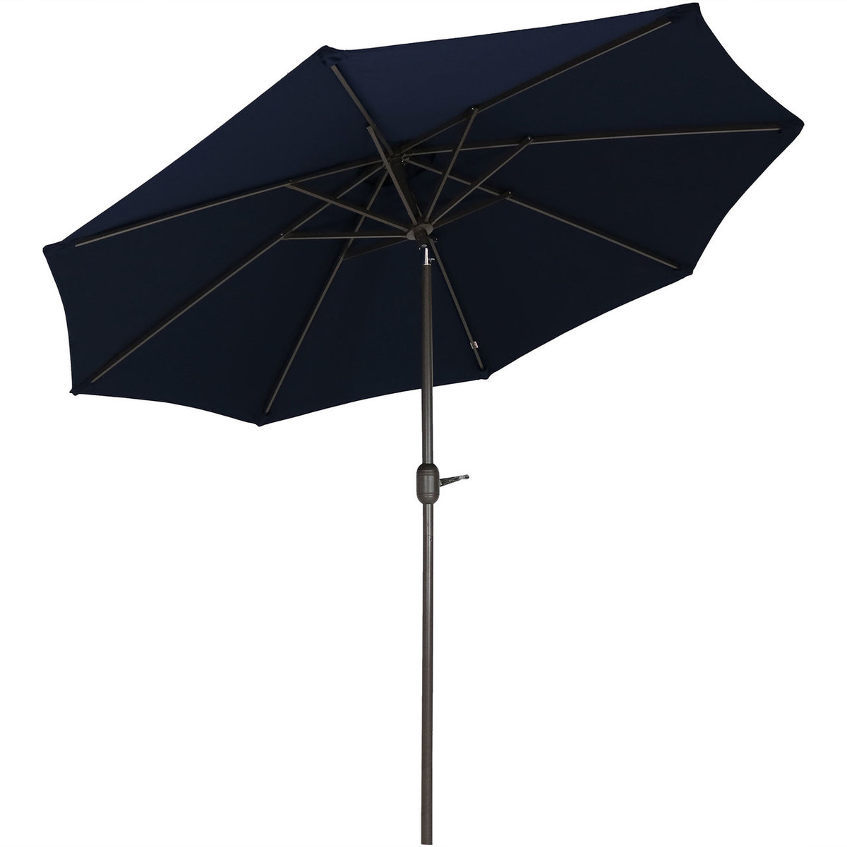 Sunnydaze 9 Foot Aluminum Sunbrella Market Umbrella With Auto Tilt And Crank