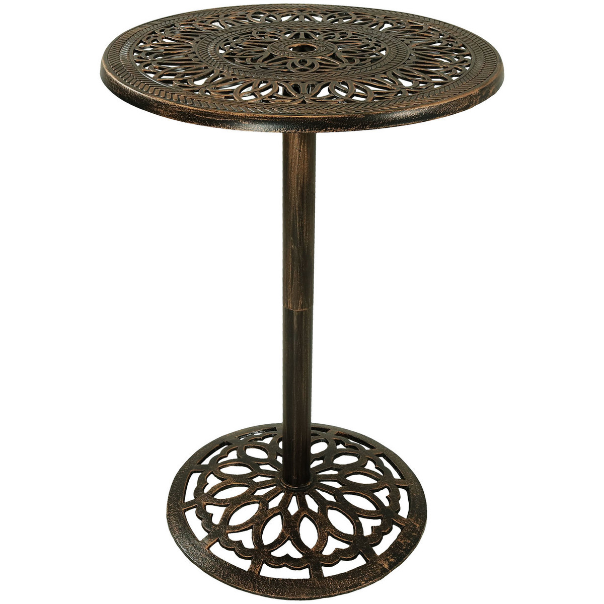 Sunnydaze Round Bar Height Table Cast Iron 26 Inch Diameter For
