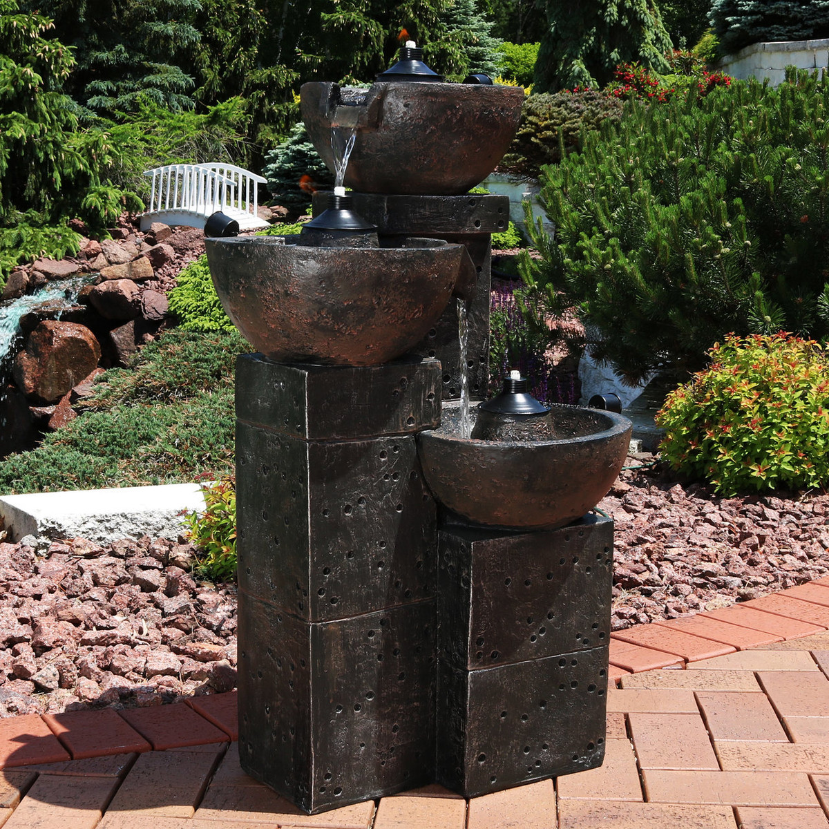 Fire Water Fountains Outdoors