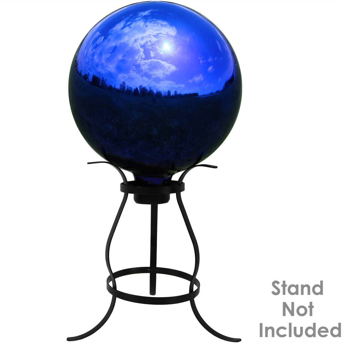 Sunnydaze Blue Mirrored Surface Gazing Globe Ball