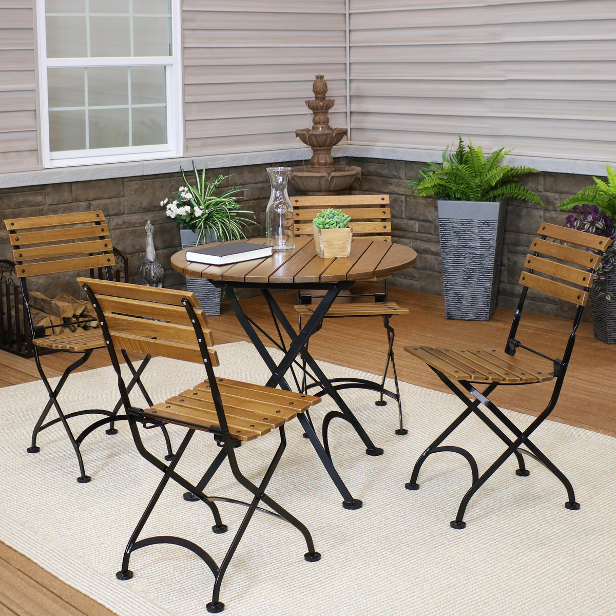 tall outdoor bistro table set