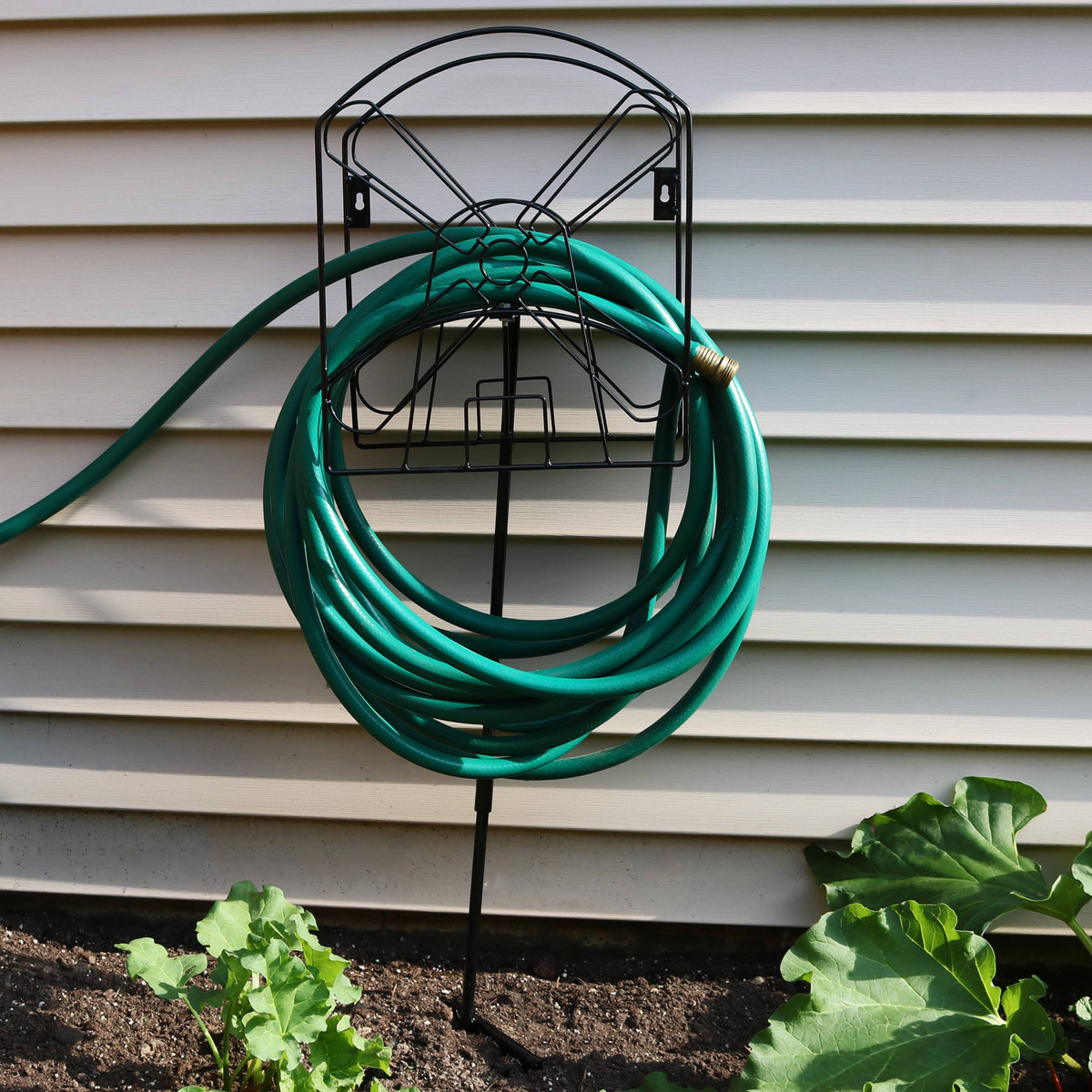 Sunnydaze Free Standing Metal Garden Hose Stand Holder With Windmill Design 42 Inch