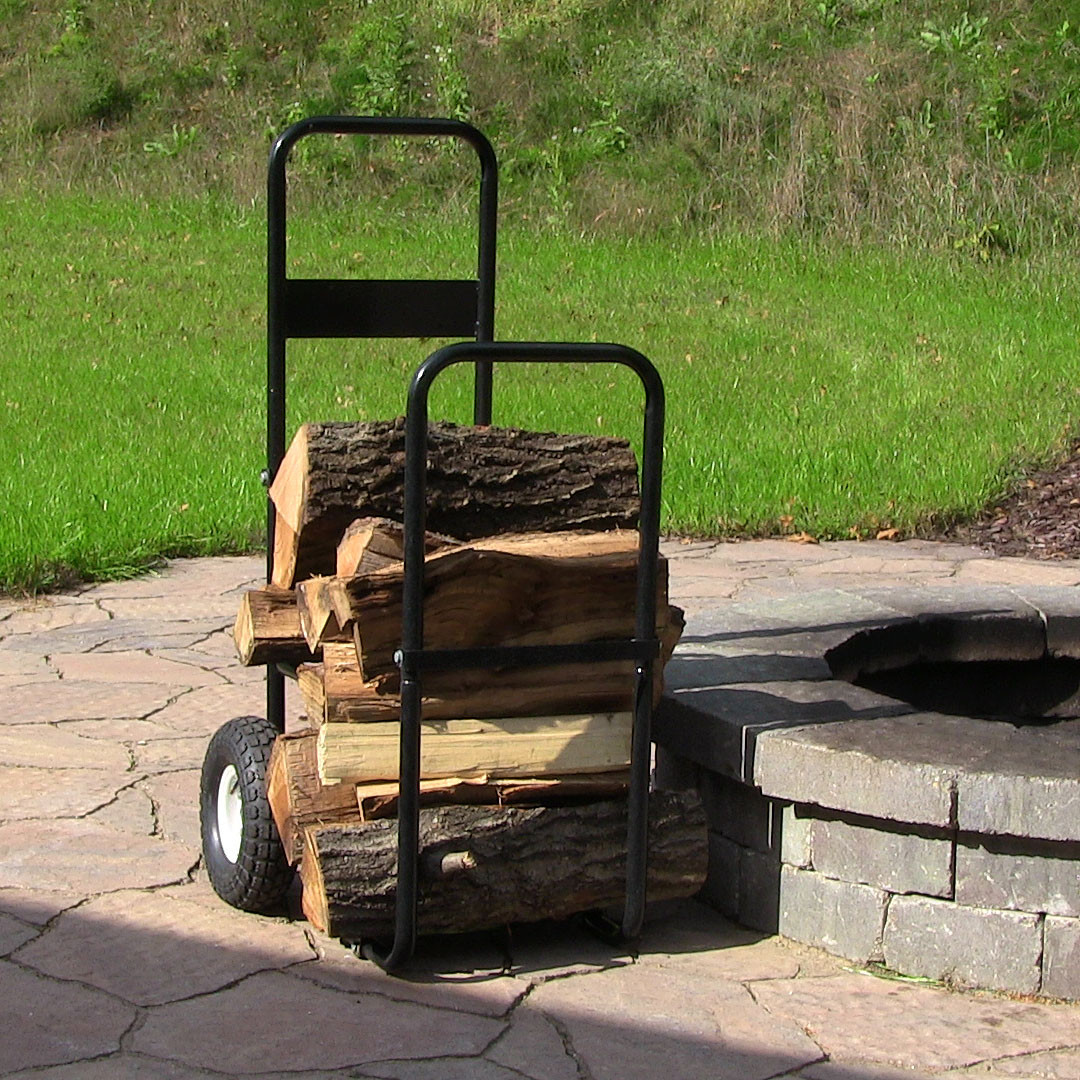 Sunnydaze Firewood Log Cart with Wheels