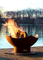 Manta Ray Wood Burning Fire Pit by Fire Pit Art