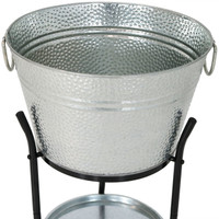 Sunnydaze Ice Bucket Drink Cooler with Stand and Tray Closeup