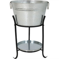 Sunnydaze Ice Bucket Drink Cooler with Stand and Tray Empty