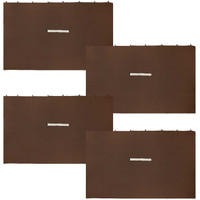 Sunnydaze 10-Foot x 10-Foot Polyester Gazebo 4-Piece Sidewall Set - Brown