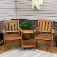 Sunnydaze Meranti Wood with Teak Oil Finish Outdoor Jack-and ...