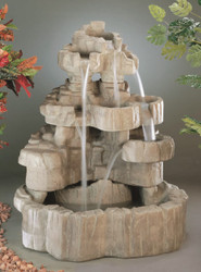 Large Cast Stone Rock Falls Fountain by Henri Studio